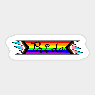 Trans POC LGBTQ+ Pride Ribbon Sticker